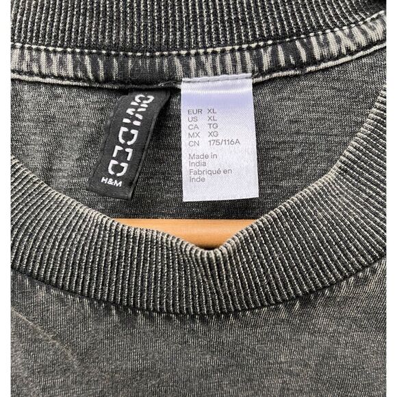 H&M Divided World Circuit Graphic Print Oversized Boxy Cropped Top, Size XL - Picture 3 of 7